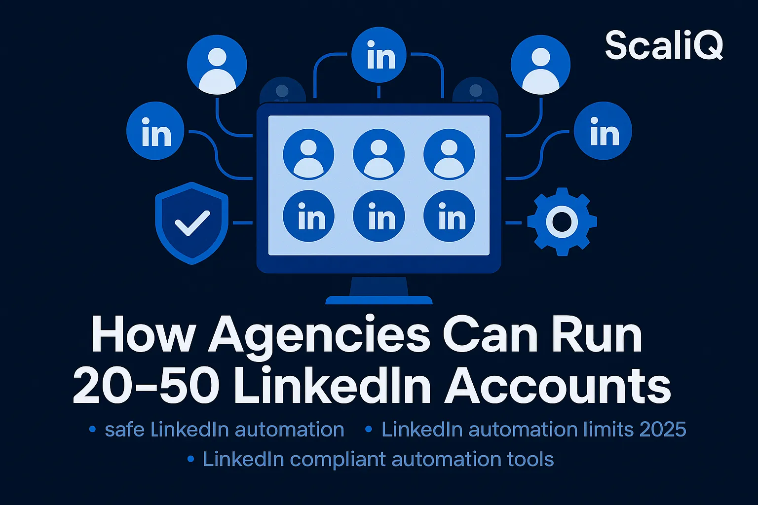Safe LinkedIn automation for agencies scaling 20–50 accounts | ScaliQ